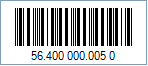 Deutsche Post Identcode  Barcode - Code property = 56400000005