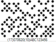 DotCode Barcode - Code property = (17)070620(10)ABC123456