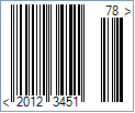 Sample of an EAN-8 Two-Digit Add-On Barcode