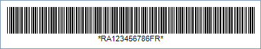 Sample of a French Postal 39 A/R Barcode