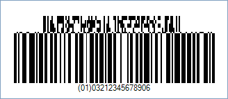 GS1-128 CC-A Barcode - Code property = (01)03212345678906|1A1B2C3D4E5F6G7H8, AddChecksum property = True