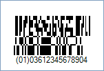 GS1 DataBar-14 Stacked CC-A Barcode - Code property = 0361234567890|11990102, AddChecksum property = True