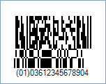 GS1 DataBar-14 Stacked CC-B Barcode - Code property = 0361234567890|11990102, AddChecksum property = True