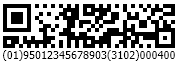 Concatenation of the Pre-Defined Length Element Strings in GS1 Rectangular Micro QR Code barcode