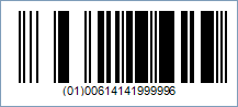 GS1 DataBar Omnidirectional/GS1 DataBar-14/RSS-14 Barcode - Code property = 0061414199999