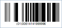 Sample of a GS1 DataBar Omnidirectional/GS1 DataBar-14/RSS-14 Barcode