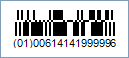 Sample of a GS1 DataBar-14 Stacked/RSS-14 Stacked Barcode