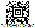 HIBC LIC Aztec Code Barcode - Code property = A123PROD78905
