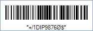HIBC PAS 128 Barcode - Code property = 1DIP98760