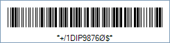 HIBC PAS 39 Barcode - Code property = 1DIP98760