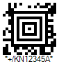 HIBC PAS Aztec Code Barcode - Code property = KN12345