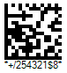 HIBC PAS DataMatrix Barcode - Code property = 254321(1DIP98760)
