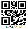 HIBC PAS QR Code Barcode - Code property = 254321(1DIP98760)