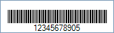 IATA 2 of 5 Barcode - Code property = 123456789
