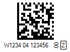 ISBT 128 DataMatrix Barcode - Code property = W12340412345600 and Isbt128DataStructure property = DS001