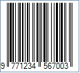 Sample of an ISSN Barcode
