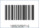 Italian Post 25 Barcode - Code property = 12652325871