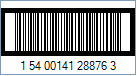 ITF-14 Barcode - Code property = 1540014128876 and BearerBarStyle property = Frame and HorizontalRules