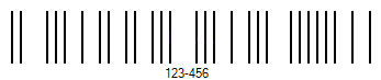 Sample of an Korea Post Barcode
