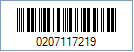 OPC Barcode - Code property = 020711721