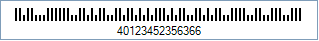 PLANET Barcode - Code property = 4012345235636 and AddChecksum property = True