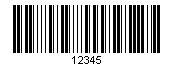 Plessey Barcode - Code property = 12345