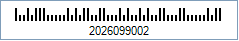 POSTNET Barcode - Code property = 202609900 and AddChecksum property = True