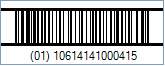 Sample of a SCC-14 Barcode with Bearer Bar