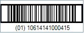 SCC-14 Barcode - Code property = 011061414100041 and BearerBarStyle property = Frame and HorizontalRules