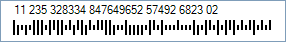 Sample of a USPS Intelligent Mail barcode