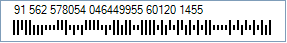 USPS Intelligent Mail Barcode - Code property = 91562578054046449955601201455