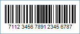 Sample of a USPS Package Identification Code Barcode (USS Code 128) barcode