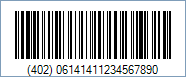 Sample of a VICS standard Bill of Lading (BOL) Barcode