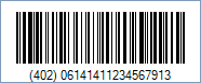 VICS BOL Barcode - Code property = 0614141123456791