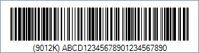 Sample of a VICS SCAC/Pro Barcode