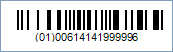 Sample of a GS1 DataBar Limited/RSS Limited Barcode