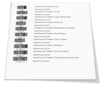 A multipage document with a vector barcodes in WPF