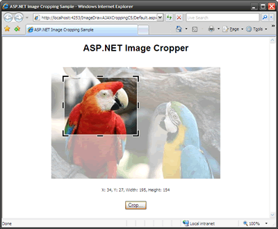 The ASP.NET Image Cropper Sample