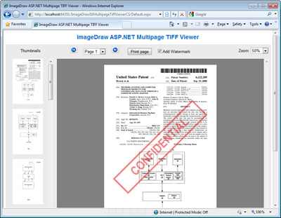 The ASP.NET Multipage TIFF Viewer Sample