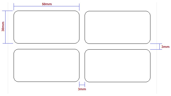 Printing multiple labels per row on media roll support!