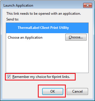 Firefox TLClientPrint dialog