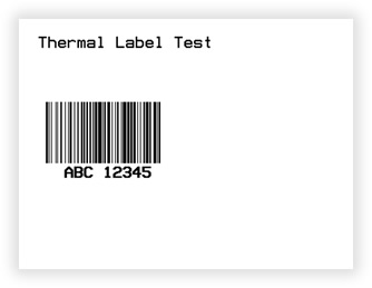 The barcode thermal label which will be printed to the client printer.