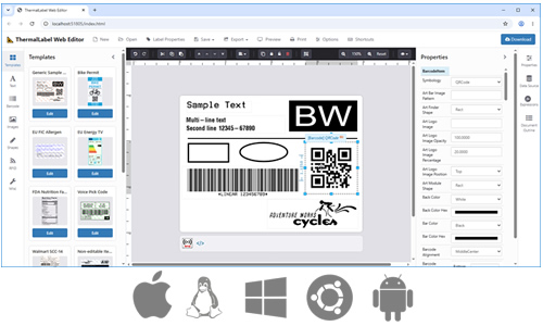ThermalLabel Web Editor Add-on