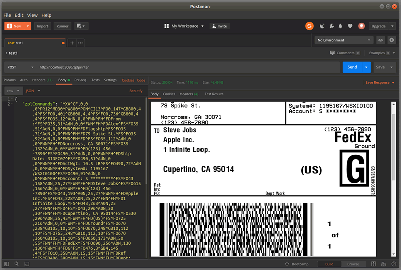 ZPL Commands Sample 2